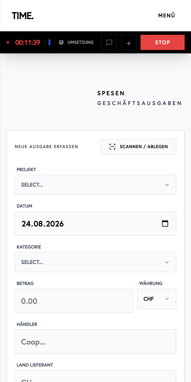 Belege scannen, nicht abtippen.