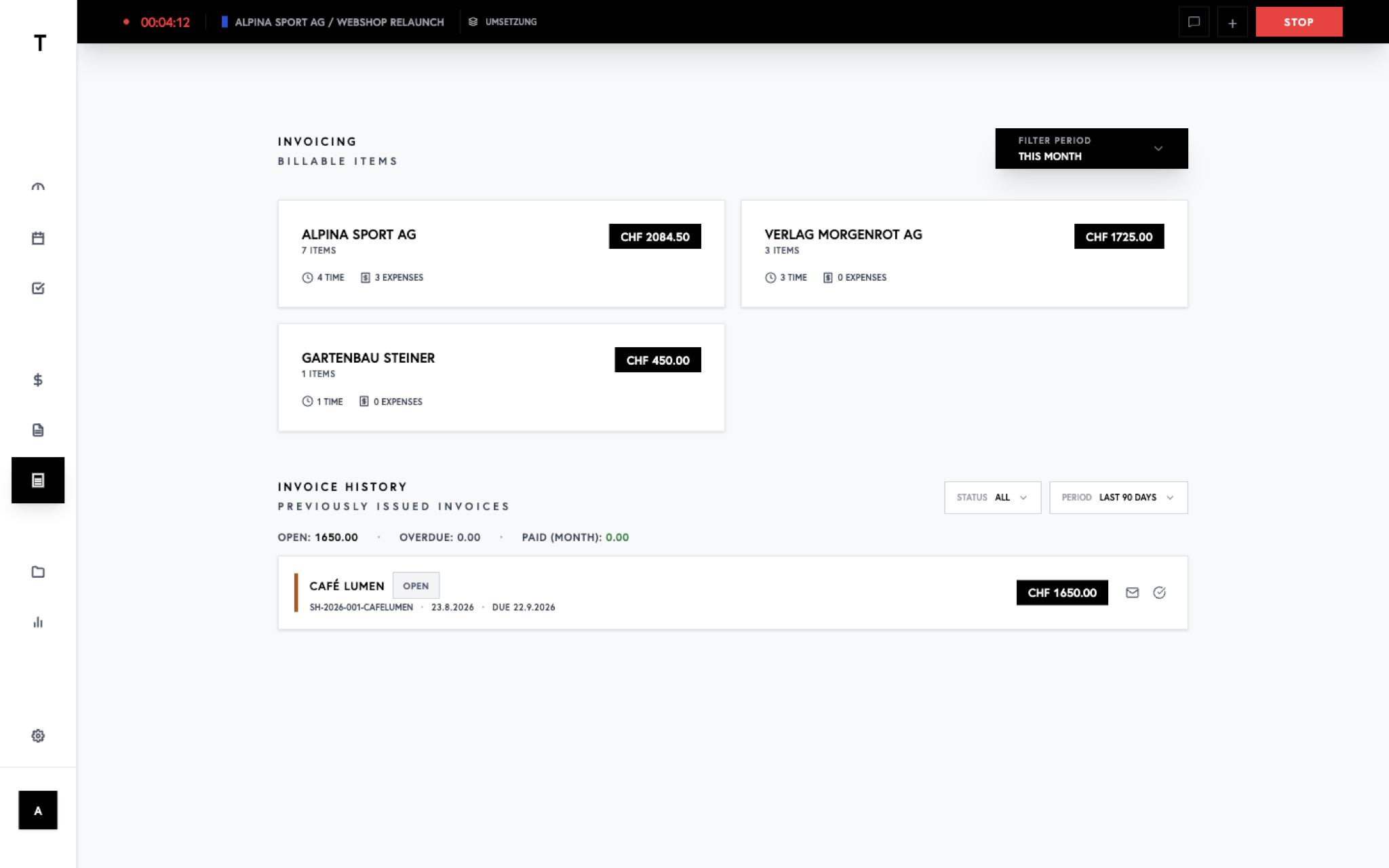From quote to paid invoice.
